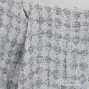 Prana tkanina w szare romby len z bawełną 6 Washed linen cotton fabric in grey.
