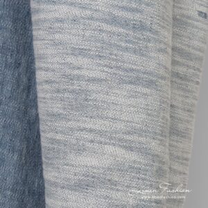 Niebiesko-biała tkanina lniano-bawełniana prana 7 Bluish white linen cotton fabric, washed