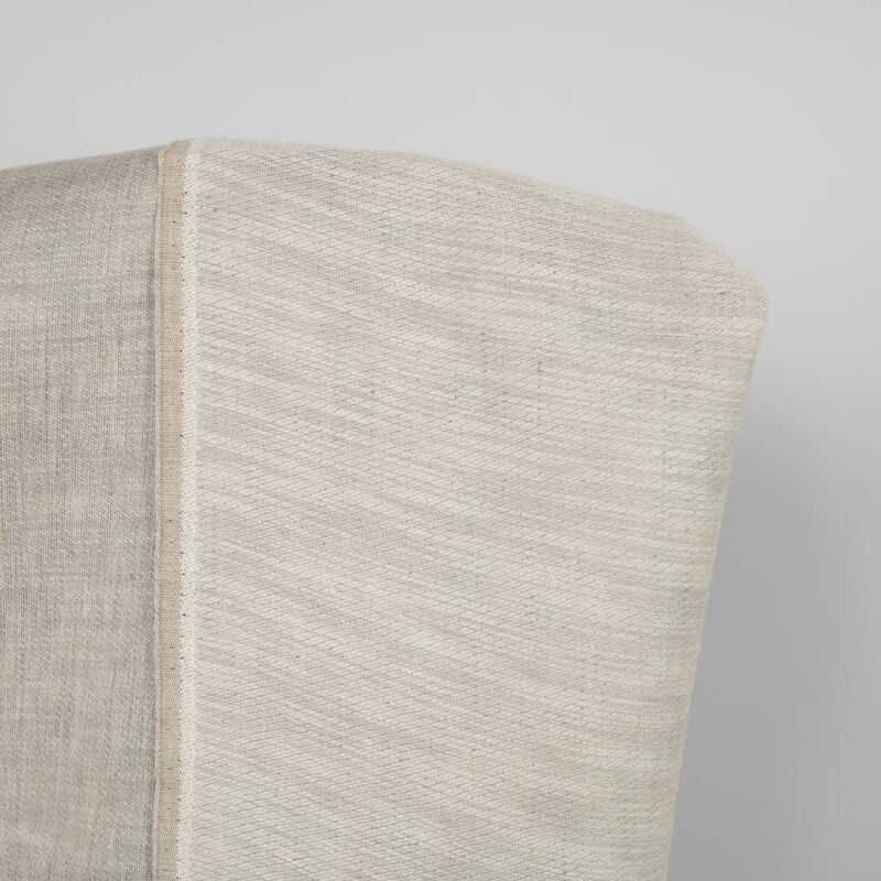 Linen cotton fabric beige grey satin double-sided, 150cm