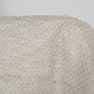 Linen cotton fabric grey beige diamonds double-layer