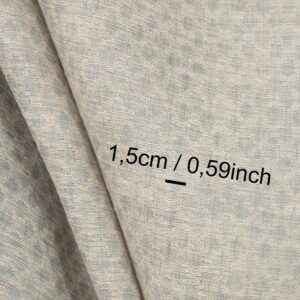 Linen cotton fabric grey beige diamonds, with measurements