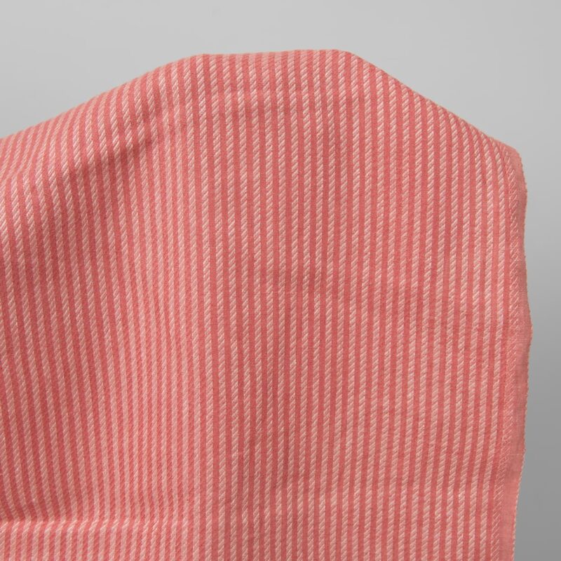 Red striped pure linen fabric product photo