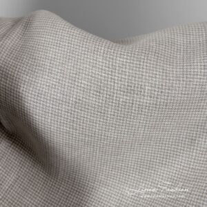 100% linen fabric in houndstooth pattern