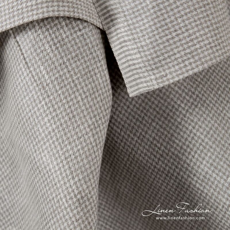 Off-white and natural linen fabric, perfect for clothes and home textile