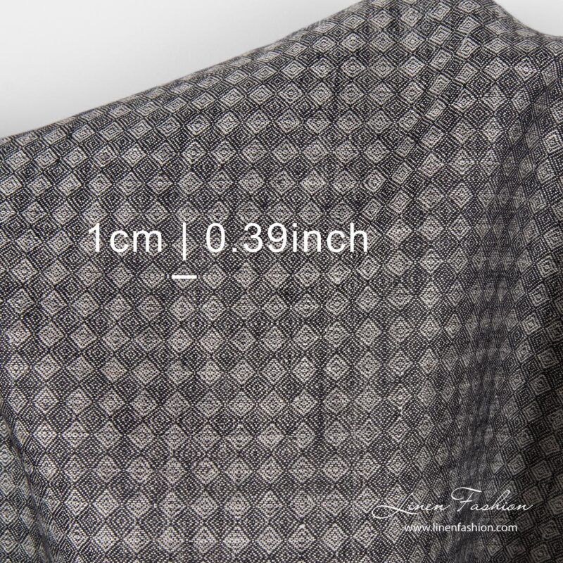 Small diamond pattern linen fabric