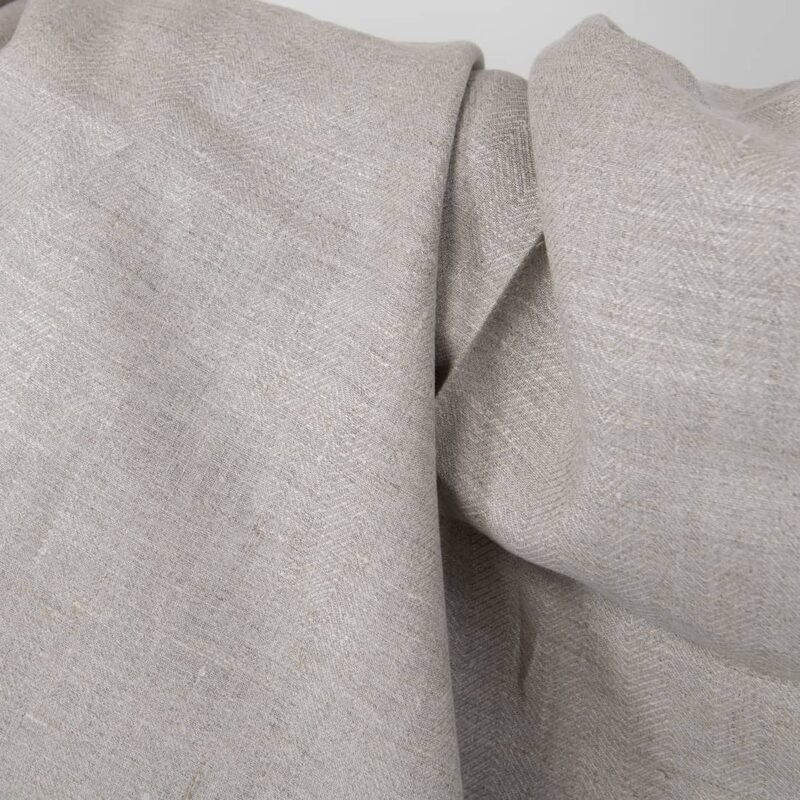 linen natural heringbone