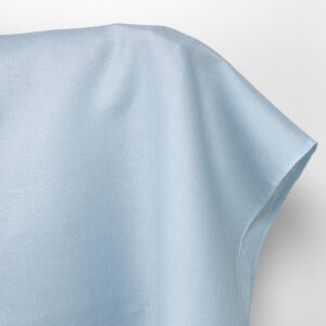 Tkanina lniana bladoszarobłękitna waflowa