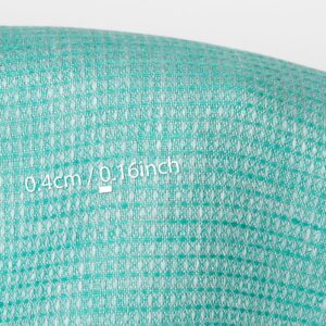 Tkanina lniana jasny turkusowo-zielony waflowa