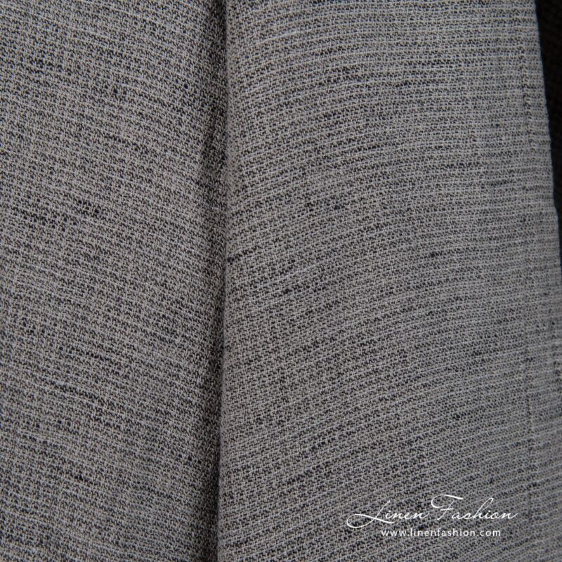 Wide linen cotton fabric in small delicate design