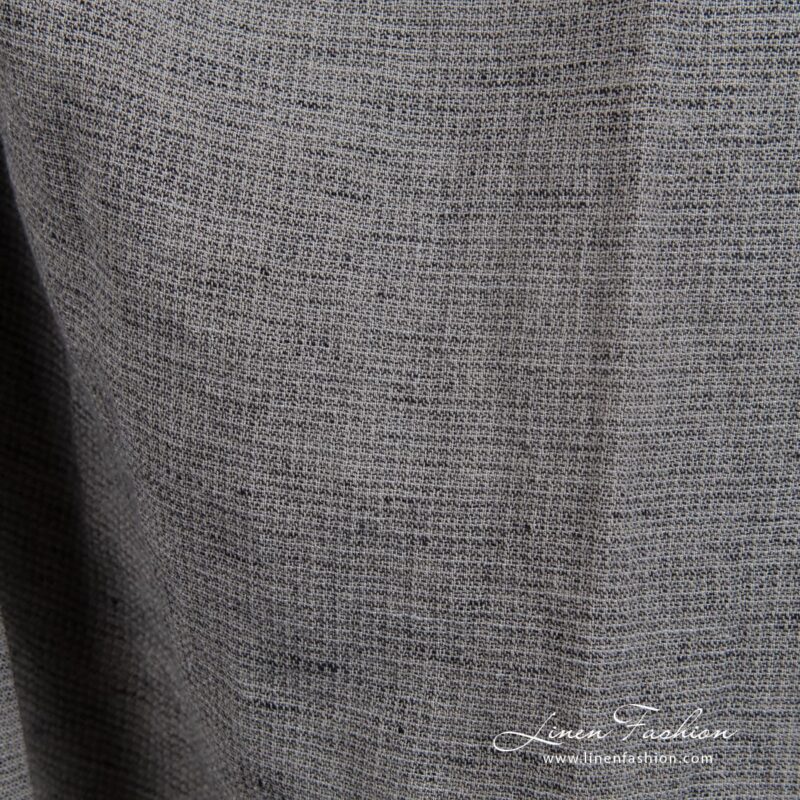 Wide linen cotton fabric in brown, perfect for clothes and home textile