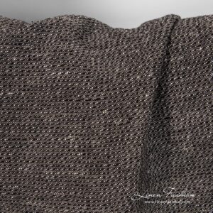Prana tkanina w czarno 6 Linen cotton black melange fabric