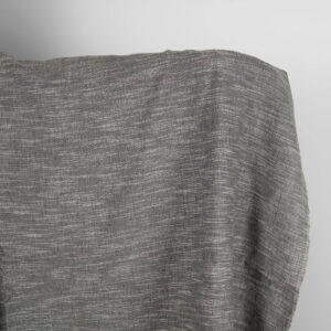 Ciemna szara prana tkanina lniano - bawełniana 5 Dark grey linen blend fabric washed