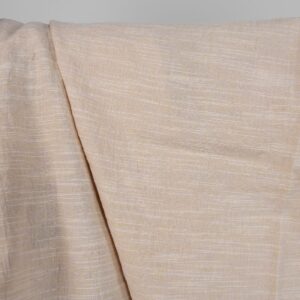 Washed linen cotton fabric yellowish pink colour product photo