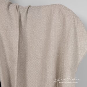 Linen wool natural color fabric
