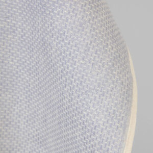 Len z wełną fioletowy i biały drobny wzorek