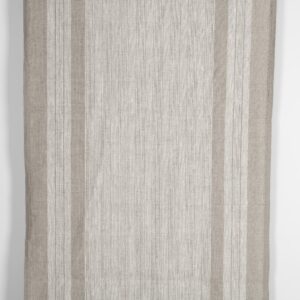 Narrow linen fabric natural beige with stripes