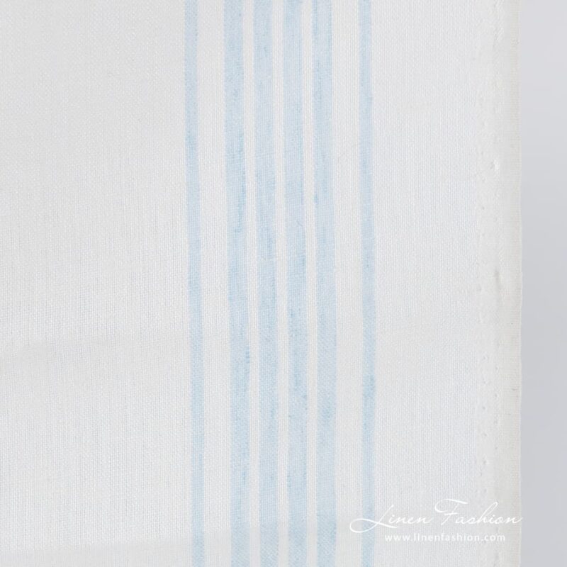 Off white linen fabric with measurements