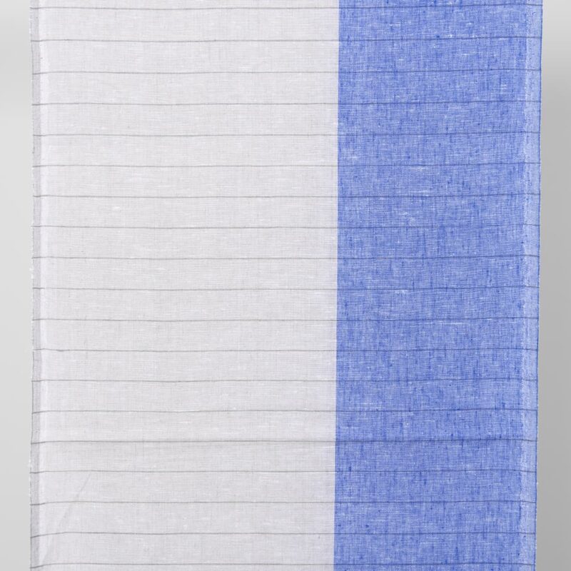 linen towel fabric beige blue