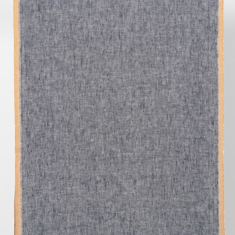 linen towel fabric blue yellow