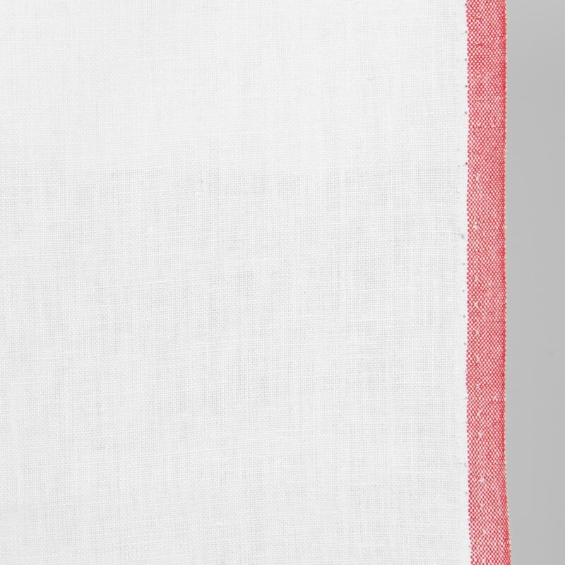 linen towel fabric white with red for towel