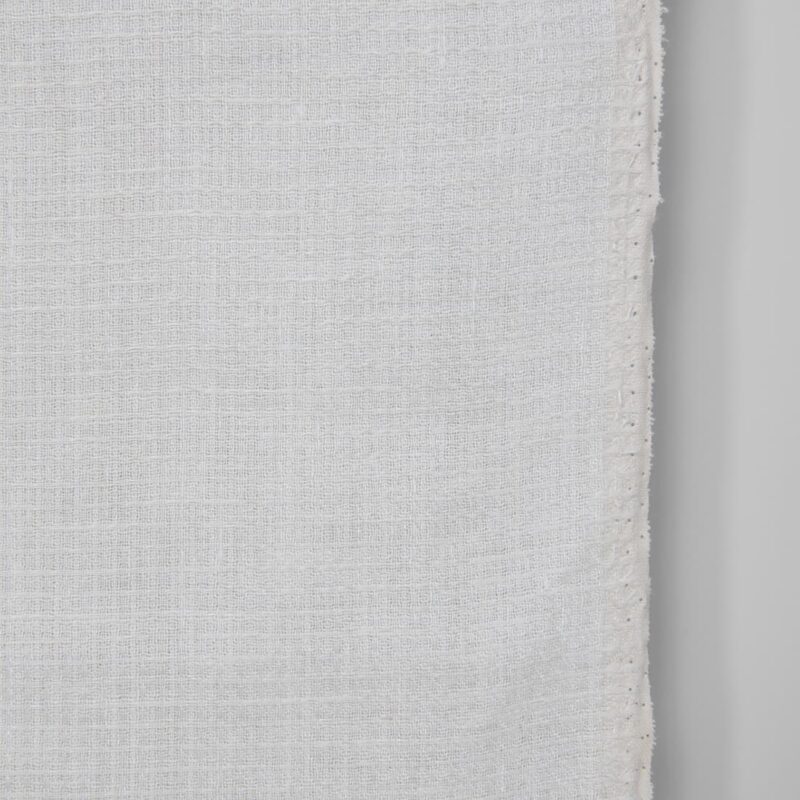 Narrow linen fabric off-white waffle product photo