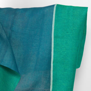 Tkanina lniana dwustronna niebieska i chłodna zieleń