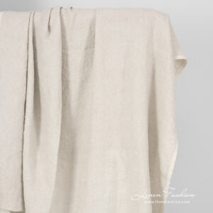 linen wool jacquard fabric, washed.