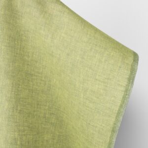 Tkanina lniana jasnożółty i zielony melanż