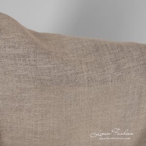 Linen fabric in natural grey color