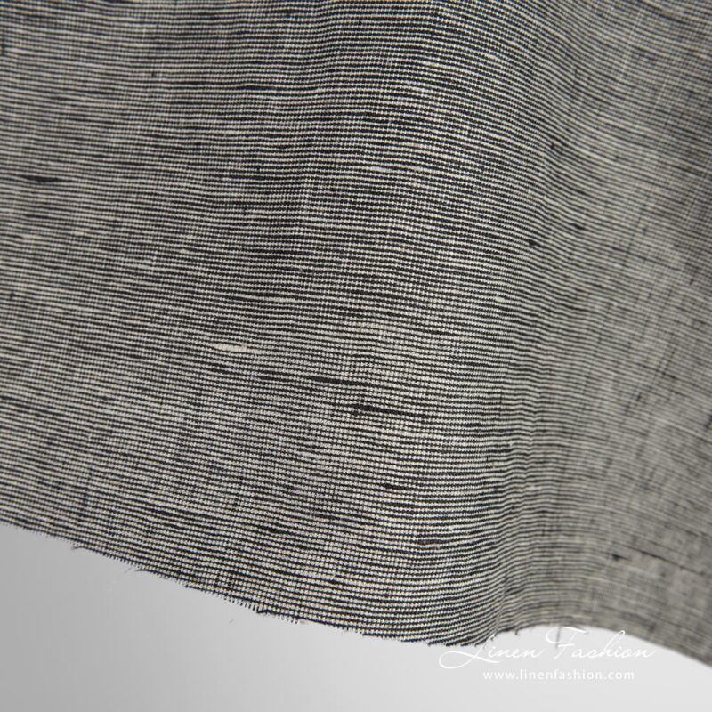 Greyish black linen fabric, high quality