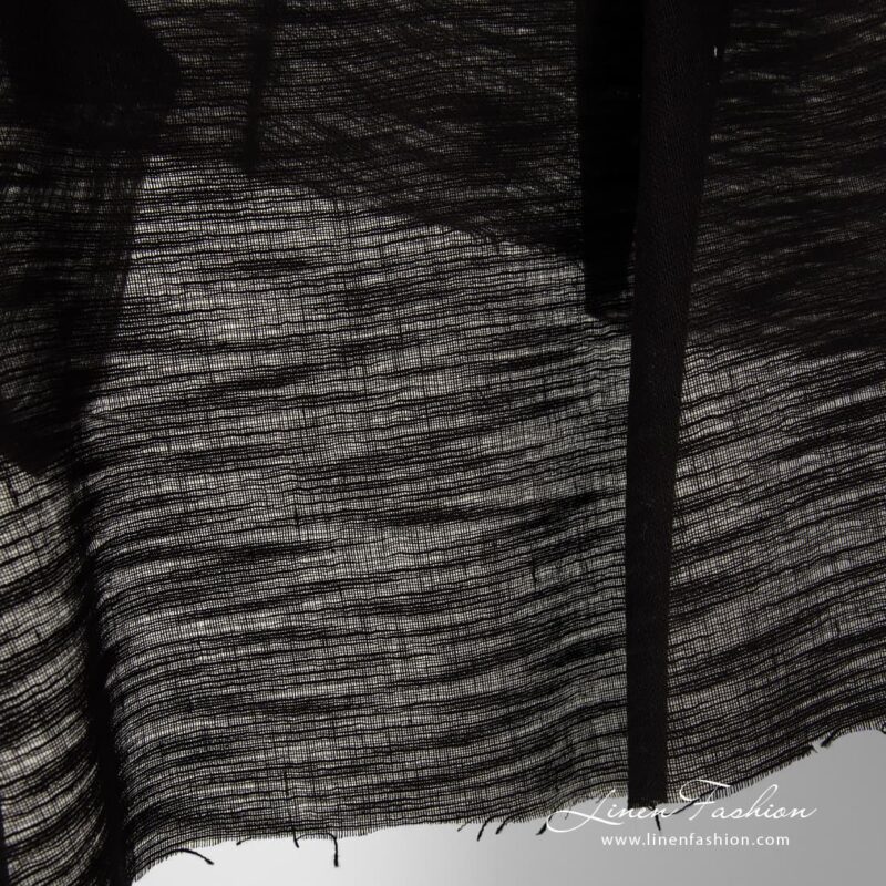 Black sheer fabric.