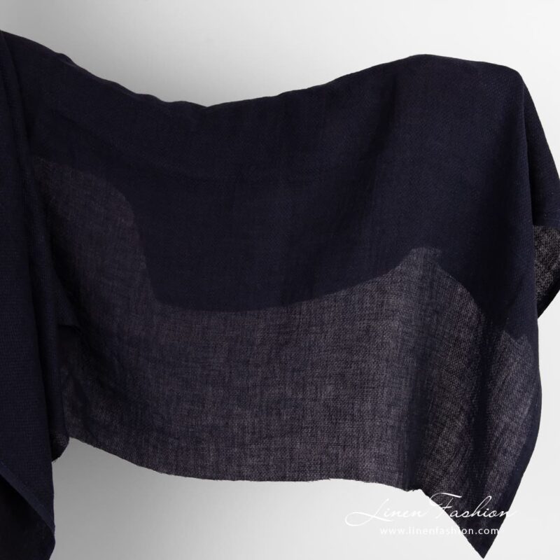 Dark blue linen fabric