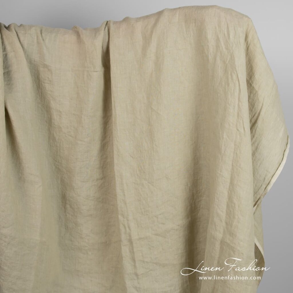 Greyish brown linen fabric