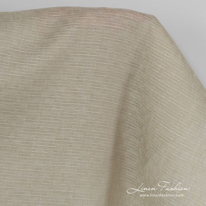 Light brown coloured linen fabric.