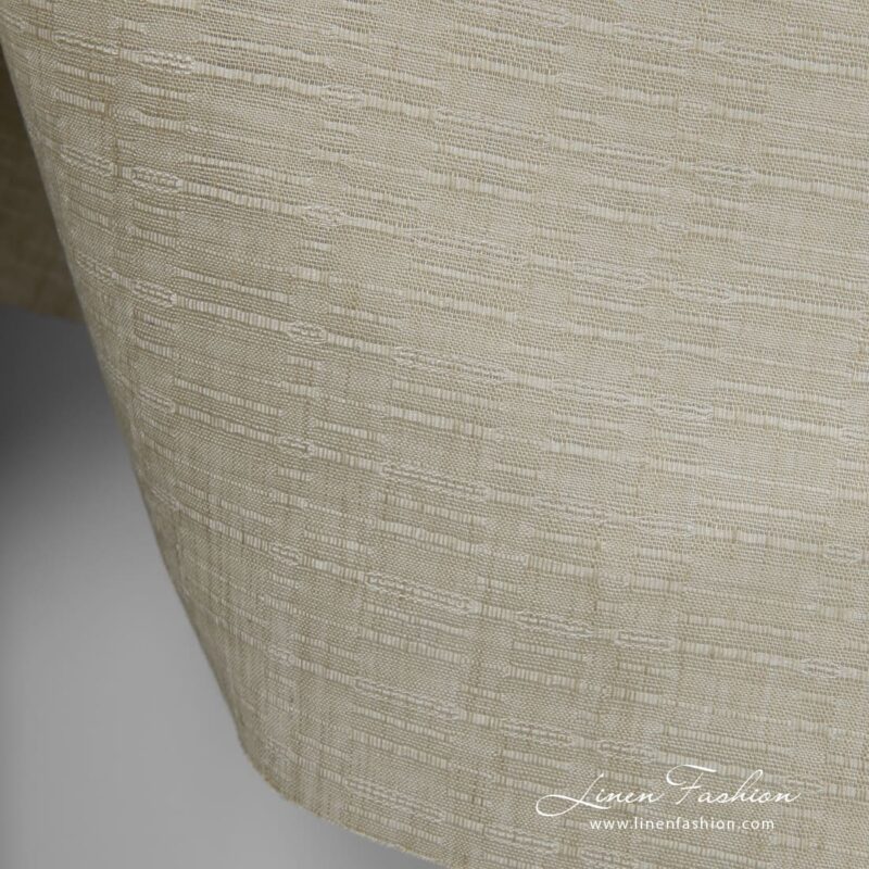 Light brown dyed 100% linen fabric.