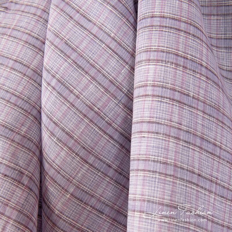 100% linen fabric in lavender colour.