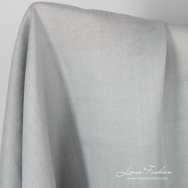 100% linen fabric in grey color.
