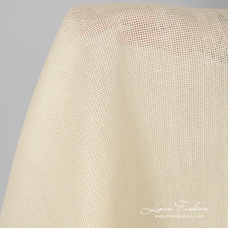 Linen fabric in vanilla colour.