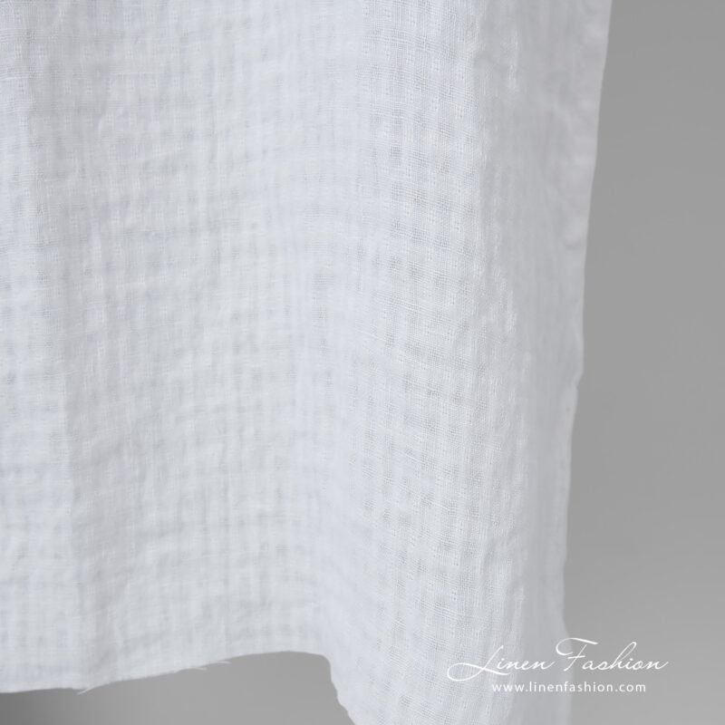 white linen transparent checks, for curtains.