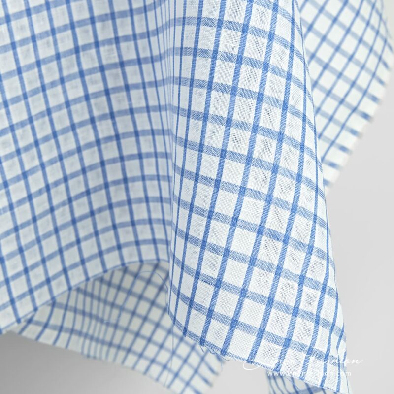 Linen fabric, checked
