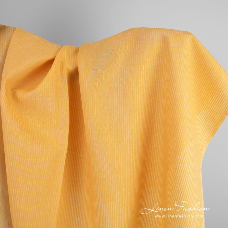 Yellow linen fabric