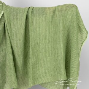 Limonkowo-zielony prany len 5 Lime green linen fabric