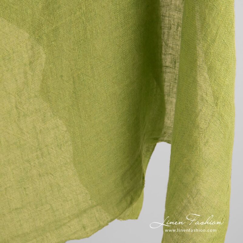 Transparent linen fabric in plain weave, washed