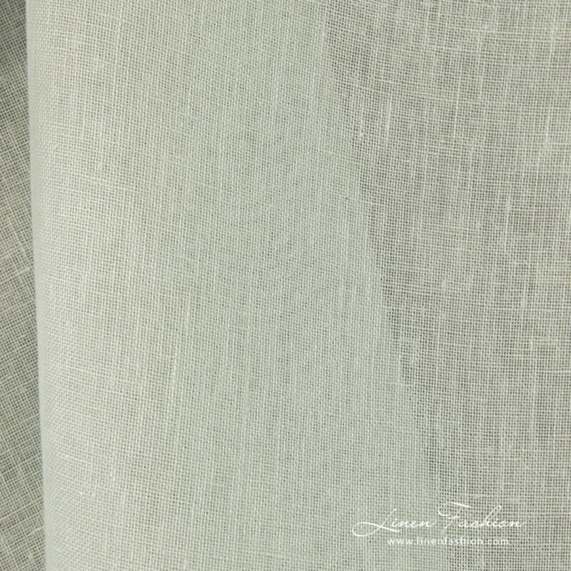 100% linen fabric, pale green.