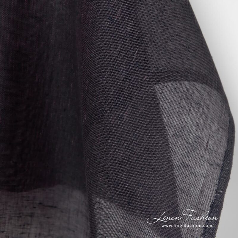 Dark grape coloured linen fabric.