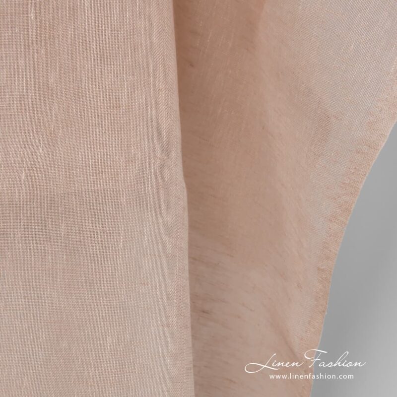 100% linen fabric coloured in latte beige.