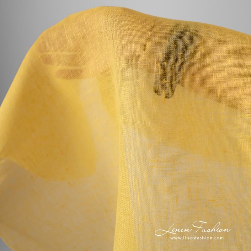 100% linen fabric in yellow, gauze.