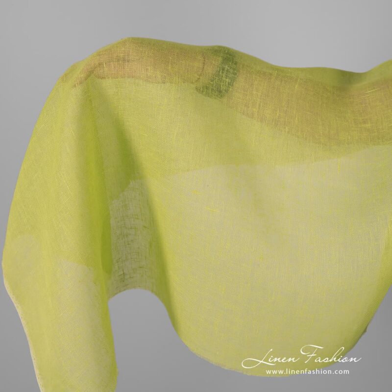 Linen fabric fresh salad green.