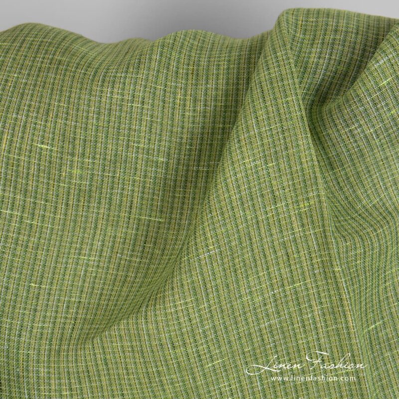 Lime green linen fabric