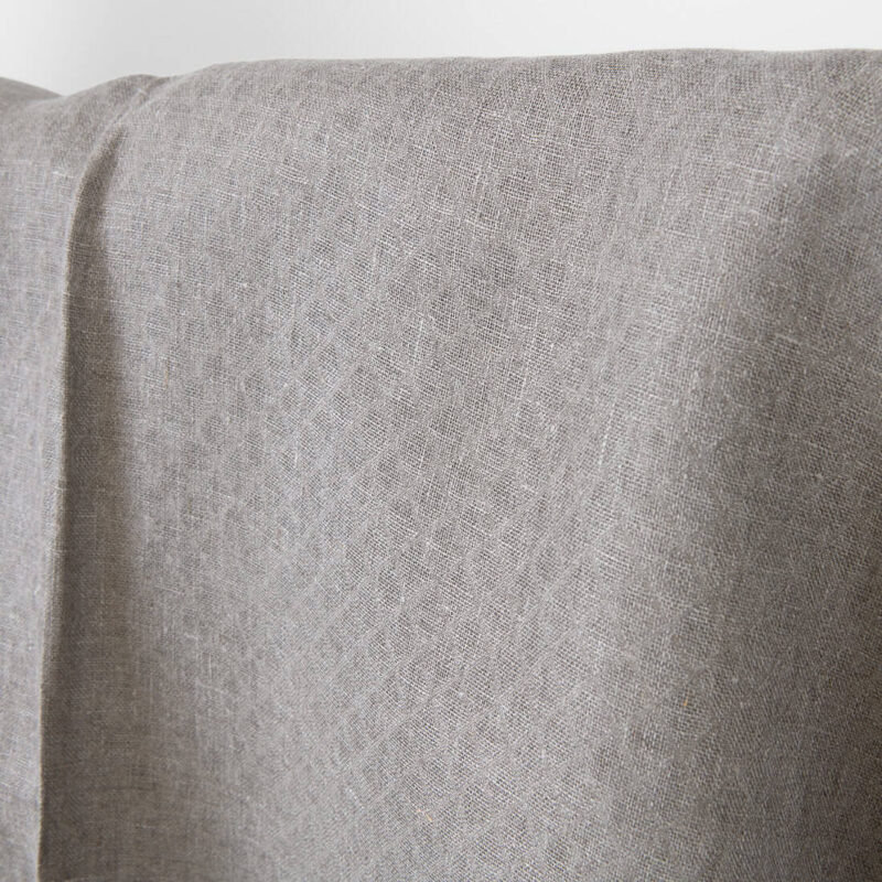 Linen fabric natural jacquard diamonds, undyed linen